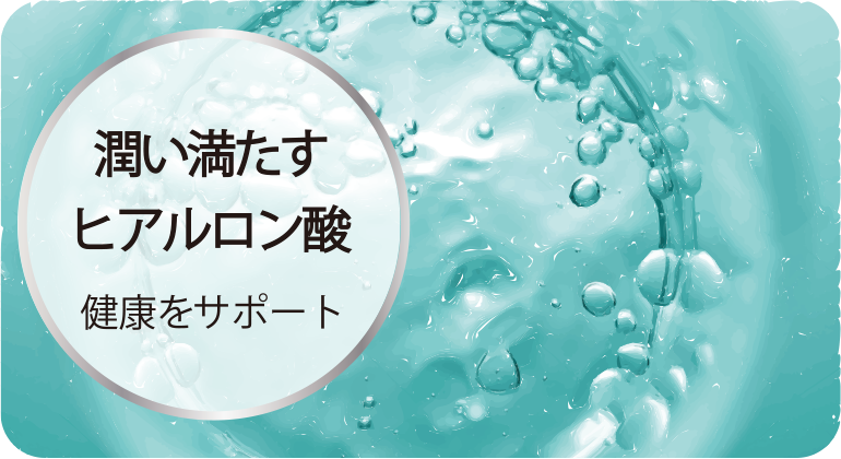潤い満たすヒアルロン酸で健康をサポート